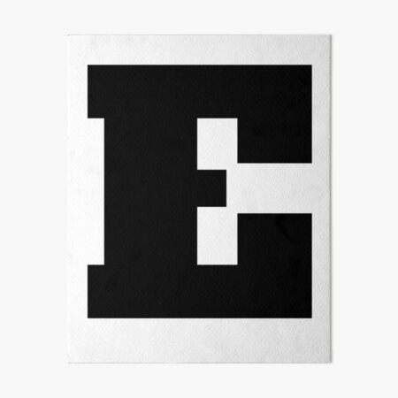 E – Old English Initial Black Letter E | Art Board Print