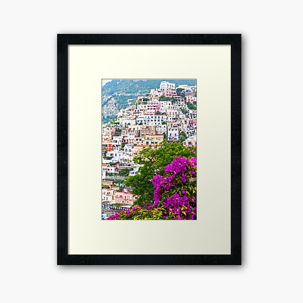 Positano Purple Framed Art Print