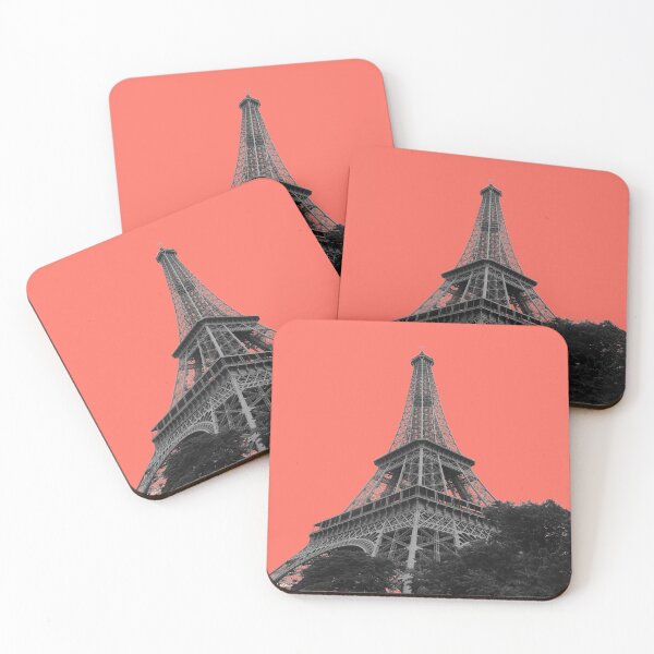Item preview, Eiffel Tower on living coral ground designed and sold by AHELENE.