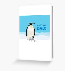 Familie: Pinguin - der beste Vater der Welt Grußkarte