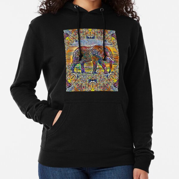Colorful Elephant Lightweight Hoodie
