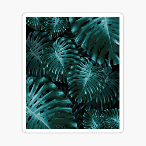 Vista previa del artículo con la obra «Tropical Monstera Jungle Night Leaves Pattern # 1 #tropical #decor #art», diseñado y vendido por Anita's & Bella's Art.