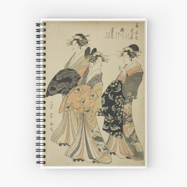 Item preview, The Courtesans Hanaogi, Segawa, and Miyahito of the Ogiya designed and sold by woodblockmuseum.