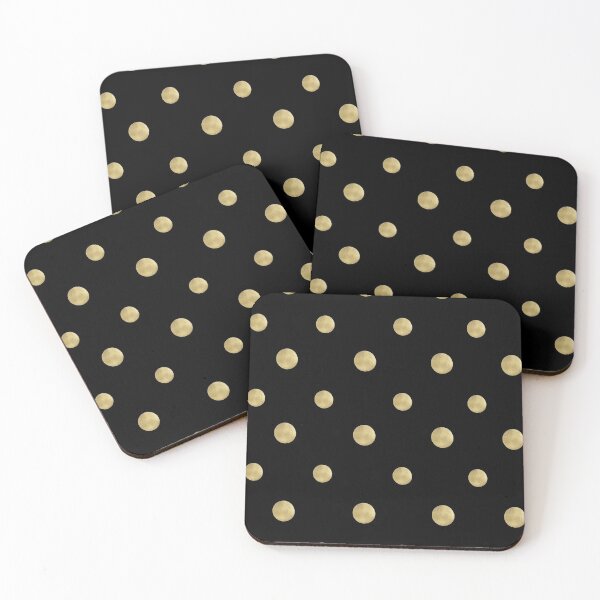 Item preview, Happy Polka Dots Gold on Black #1 #decor #art  designed and sold by Anita's & Bella's Art.