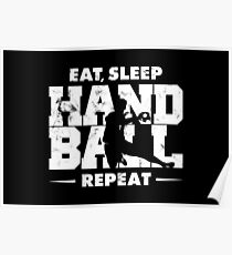 EAT, SLEEP, HANDBALL, REPEAT VINTAGE Poster
