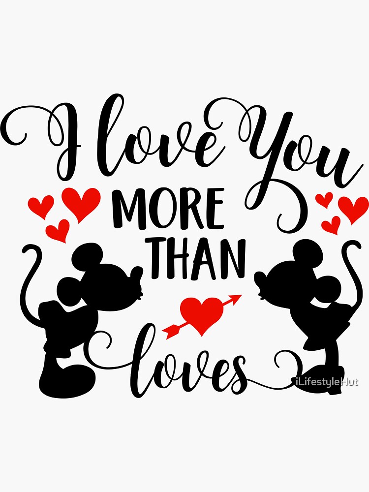 Mickey Mouse Minnie Mouse Sticker - Mickey Mouse Minnie Mouse Love