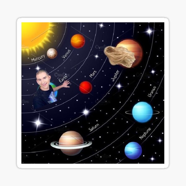 wig snatched into space Sticker