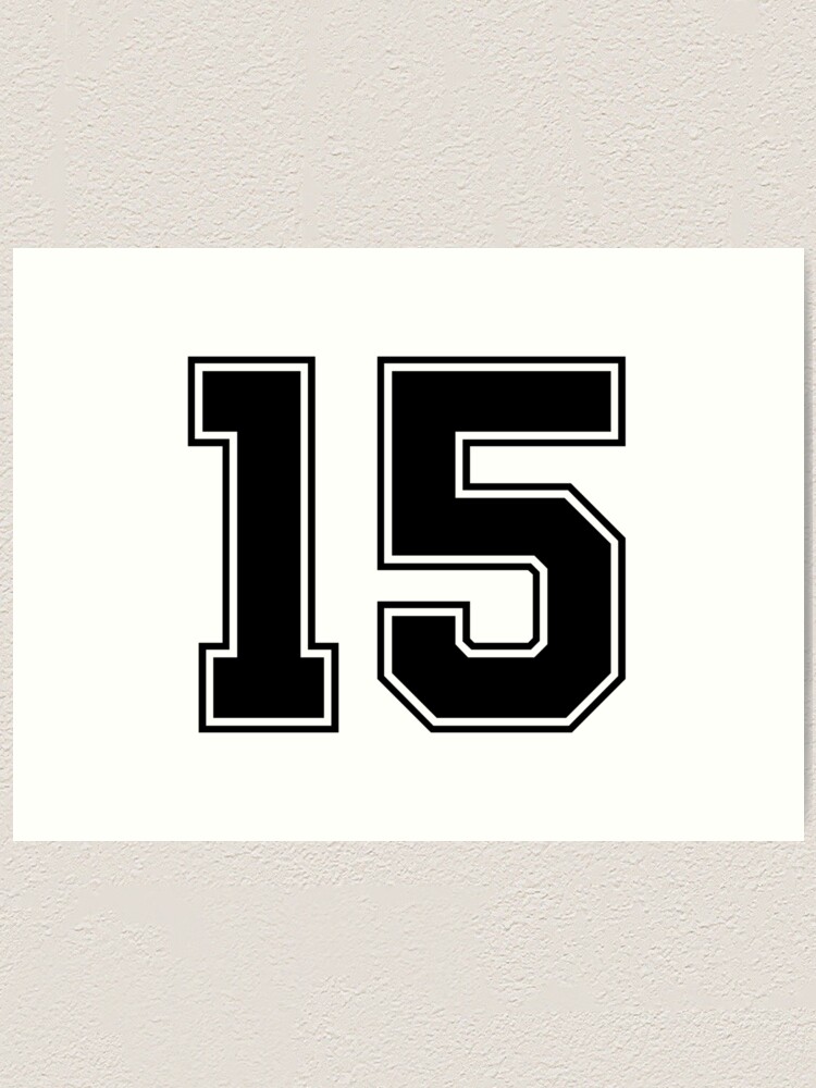 15 Classic Vintage Sport Jersey Number in Black Number on White Background  for American Football, Baseball or Basketball Stock Illustration -  Illustration of back, black: 140529786