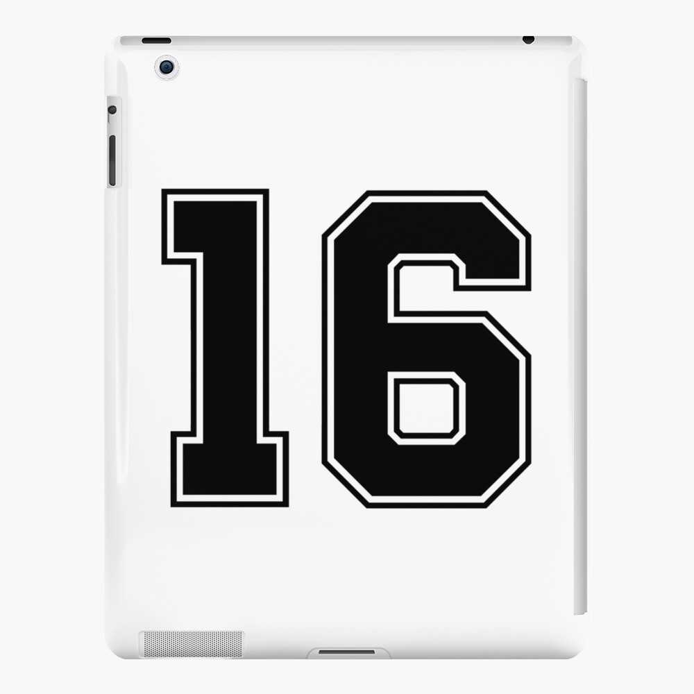 "16 American Football Classic Vintage Sport Jersey Number in black