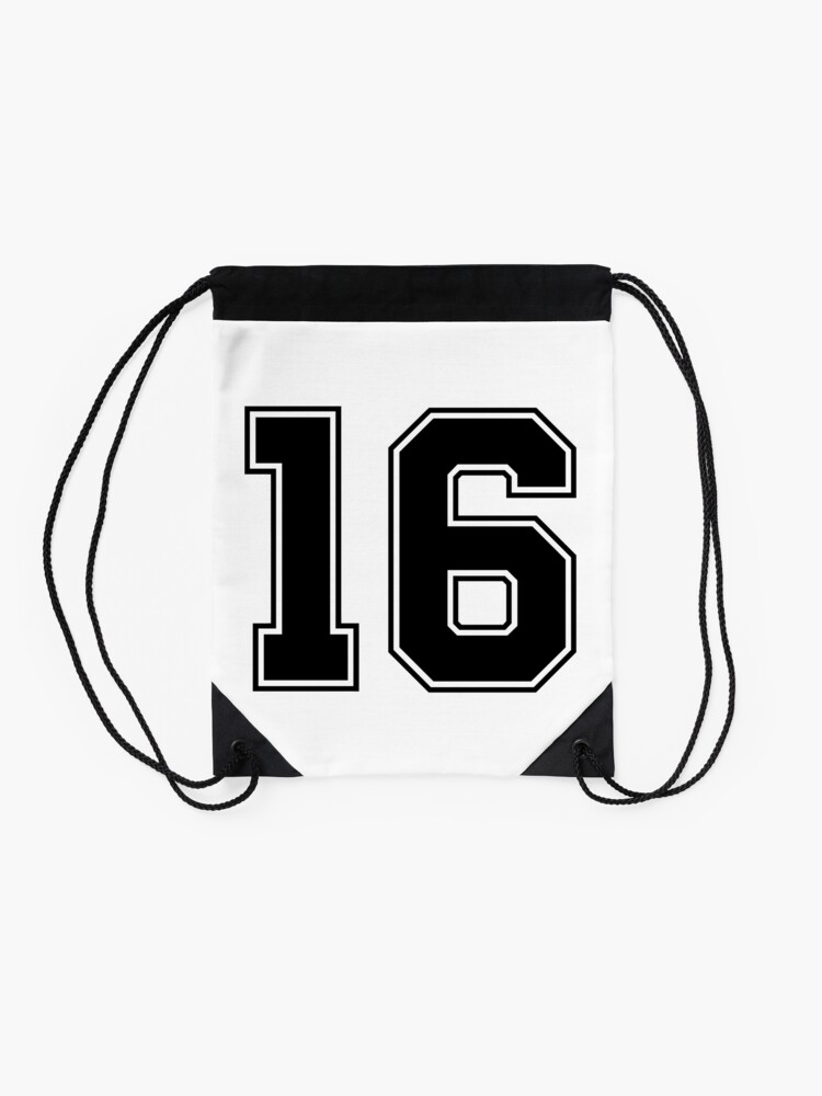 16 American Football Classic Vintage Sport Jersey Number in black