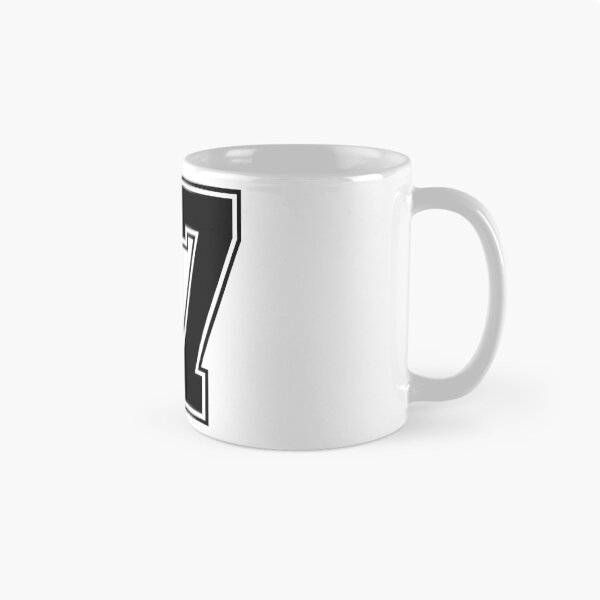 Item preview, 17 American Football Classic Vintage Sport Jersey Number in black number on white background for american football, baseball or basketball designed and sold by Marcin Adrian.