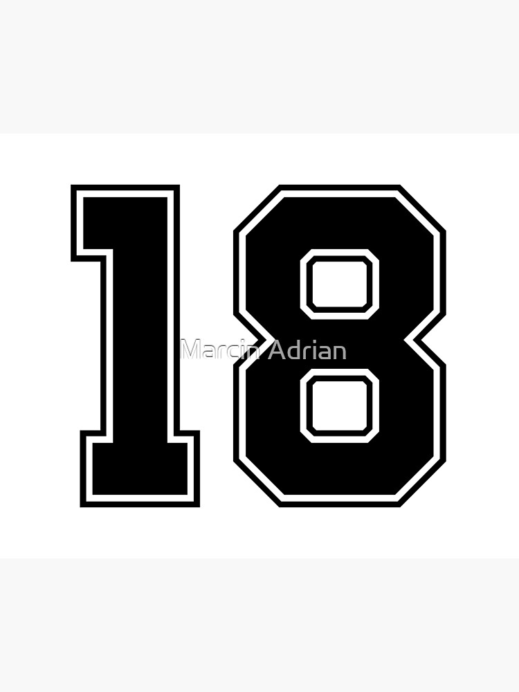 football jersey number 18