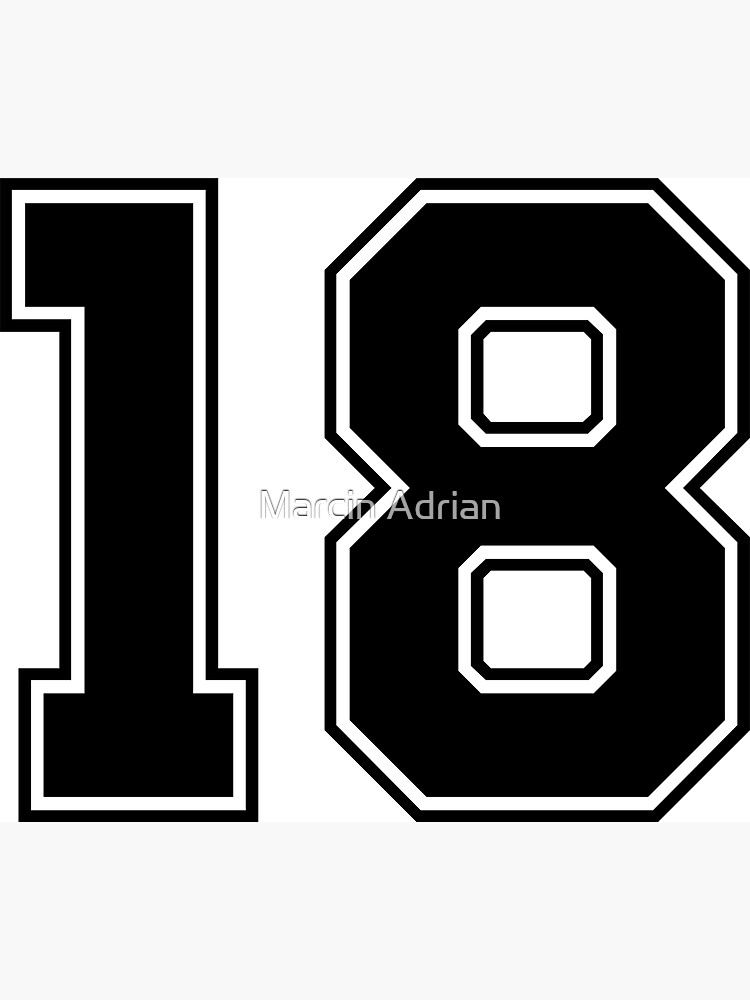 35 American Football Classic Vintage Sport Jersey Number in black number on  white background for american football, baseball or basketball  Photographic Print for Sale by Marcin Adrian