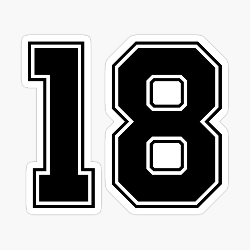 football jersey number 18