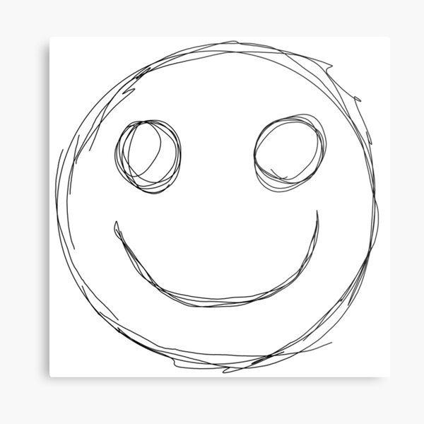 smiley face text metal emoji dark prints redbubble gritty creepy