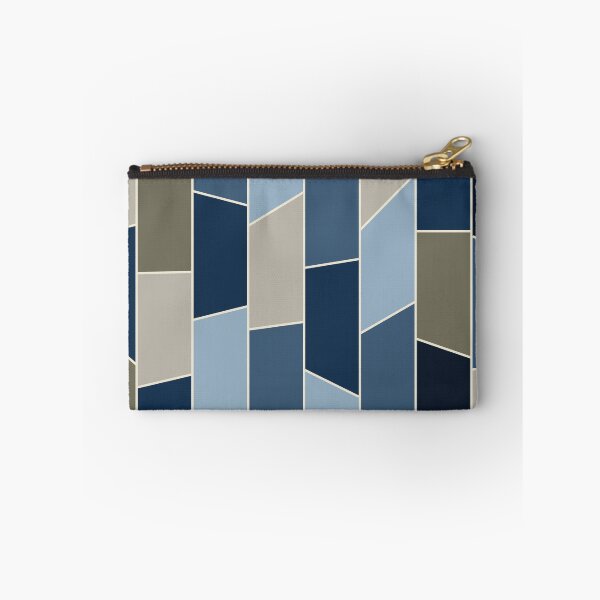 Item preview, Blue & beige geometric rectangles pattern designed and sold by HannaPaulina.