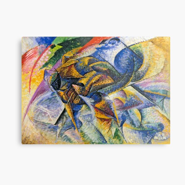 Dynamism of a cyclist, Umberto Boccioni Metal Print