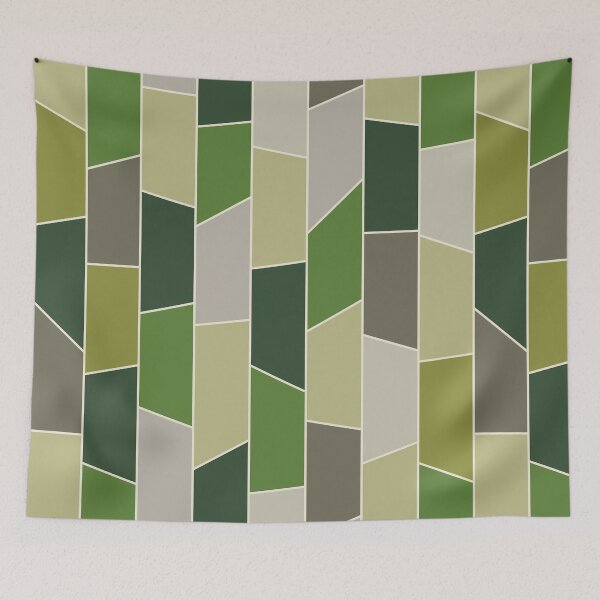 Item preview, Green & beige geometric rectangles pattern designed and sold by HannaPaulina.