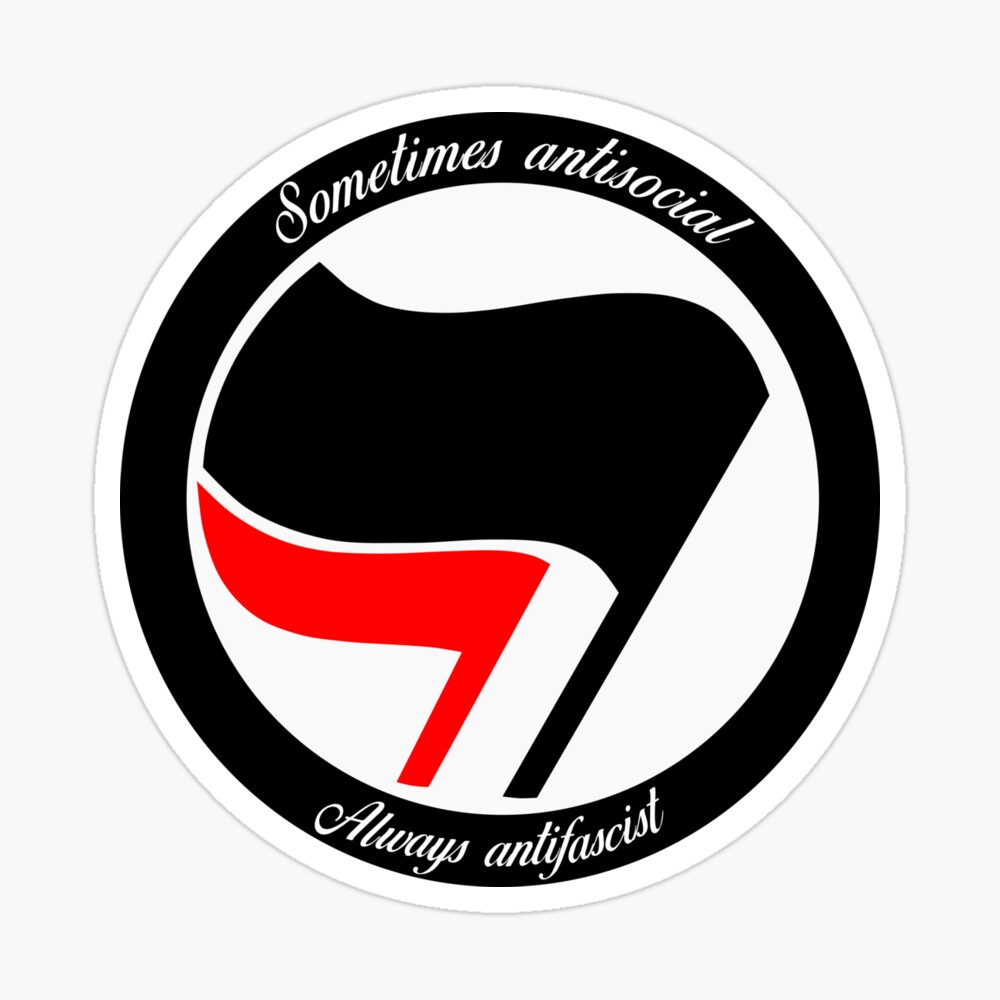 Sometimes Antisocial Always Antifascist Poster By Fingu Redbubble sometimes antisocial always antifascist poster by fingu redbubble