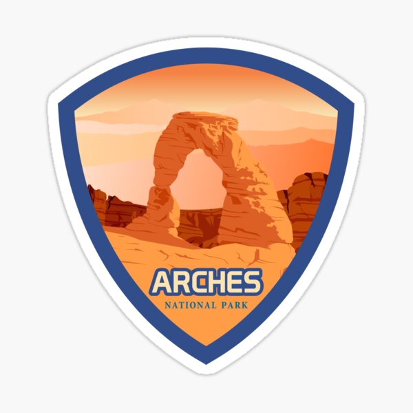 Item preview, Utah Arches National Park - A Perfect Close to a Perfect Day designed and sold by MtnStickers.