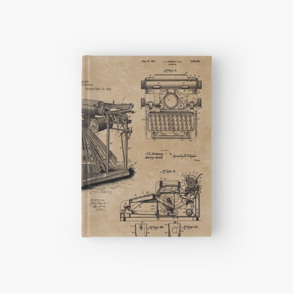 Item preview, Vintage Typewriter Patent Blueprints designed and sold by MadebyDesign.