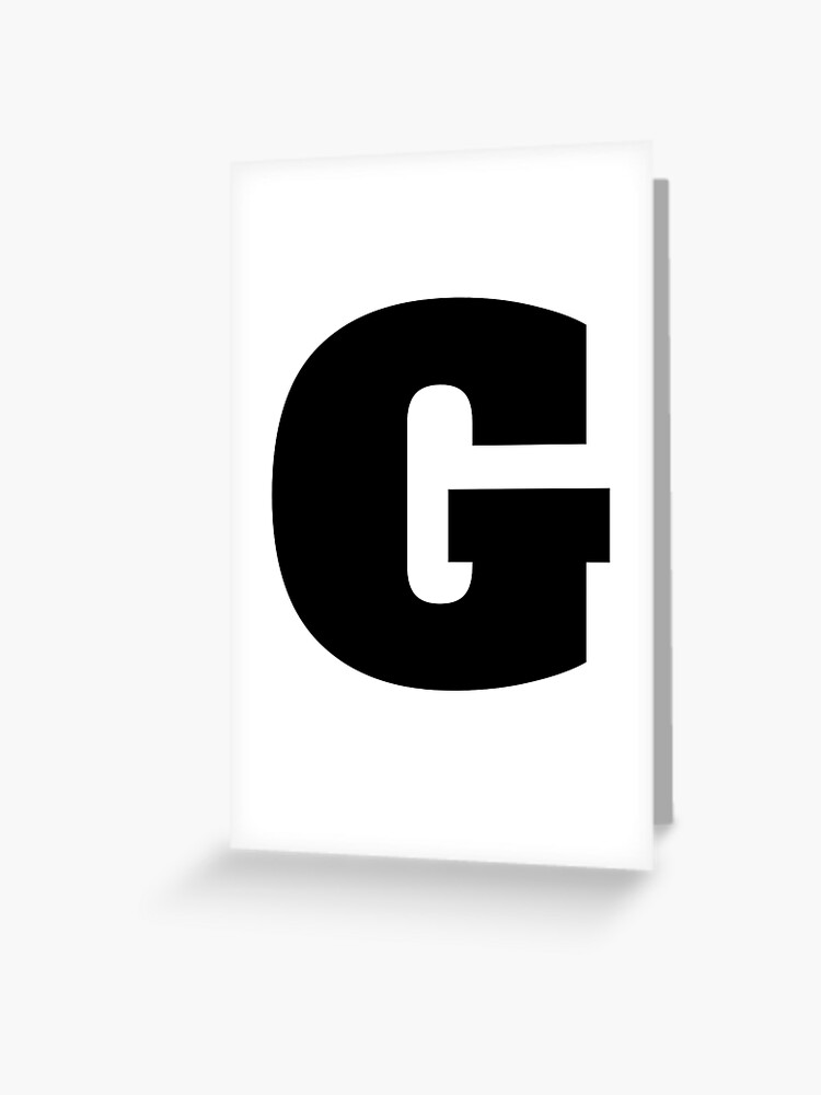 Alphabet G (Uppercase letter g), Letter G | Greeting Card