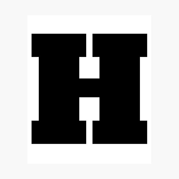 alphabet h uppercase letter h letter h photographic print by marosharaf redbubble