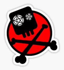 Funny skull and bones Sticker