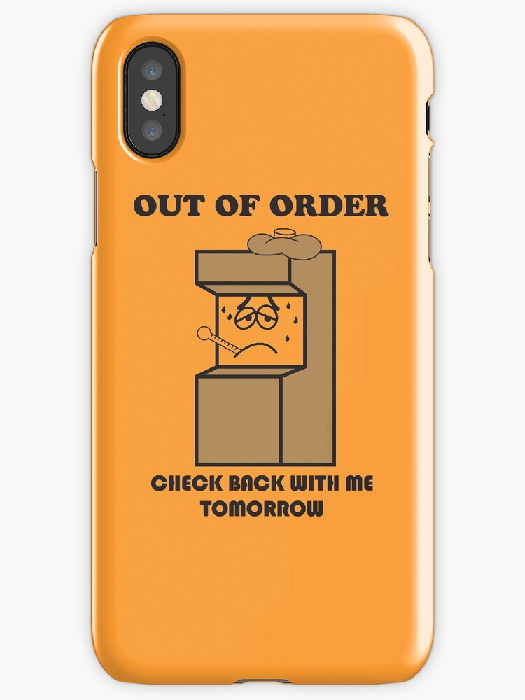 litwak-s-arcade-out-of-order-sign-iphone-cases-skins-by-katherine