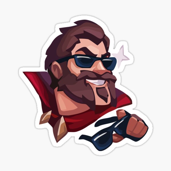 Graves - Deal with Grit - League of Legends Pegatina