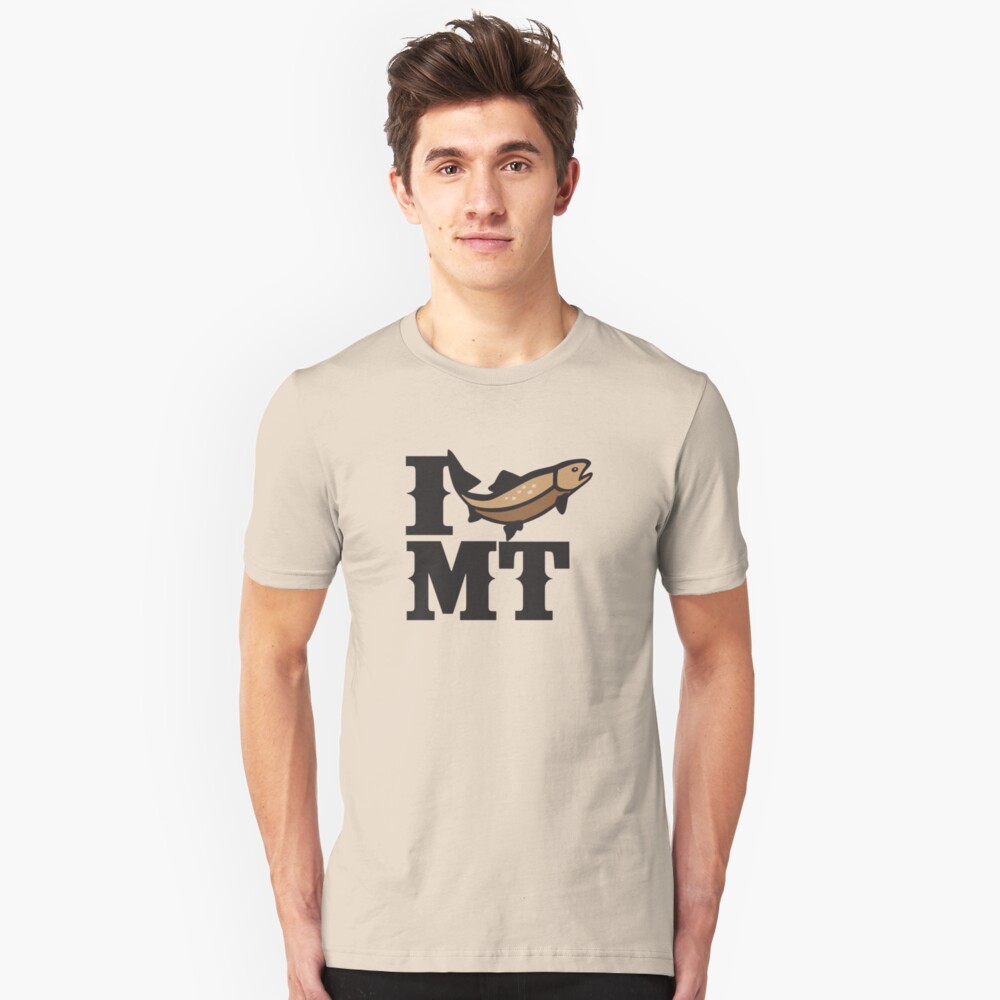 I love to fish Montana Slim Fit T-Shirt