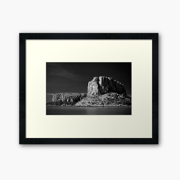 Raft Point, B&W. Framed Art Print