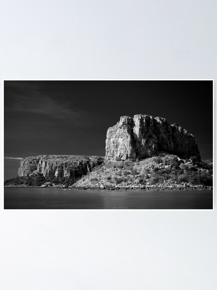 Alternate view of Raft Point, B&W. Poster