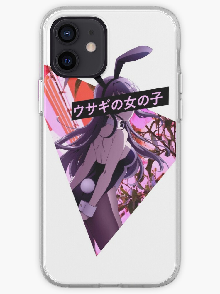 Bunny Girl Senpai Pink Sad Japanese Anime Aesthetic Iphone Case Cover By Poserboy Redbubble