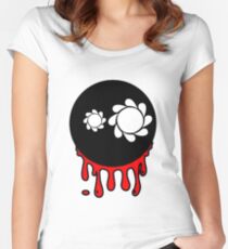 Funny cartoon bleeding head Women's Fitted Scoop T-Shirt