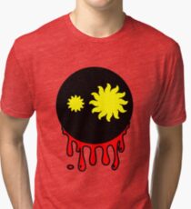 Funny cartoon bleeding head Tri-blend T-Shirt