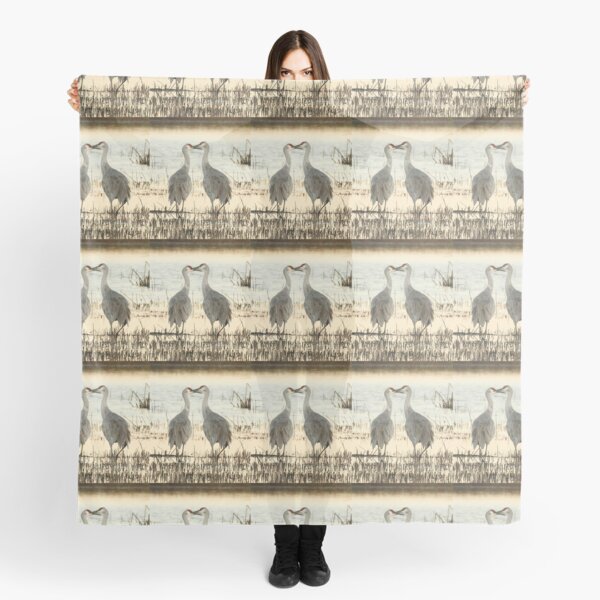 Sandhill Crane pair Scarf