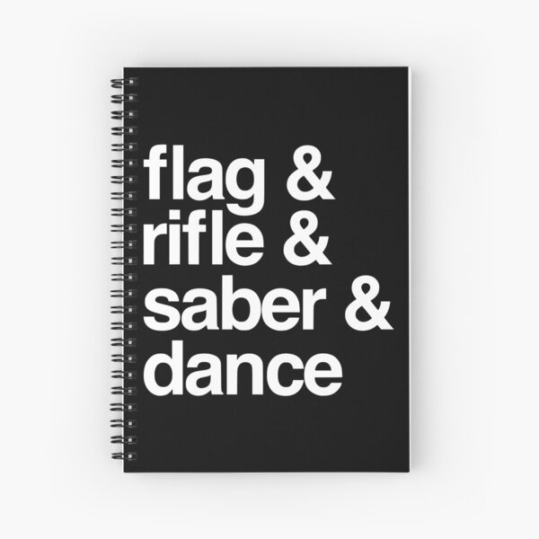 Flag & Rifle & Saber & Dance Spiral Notebook