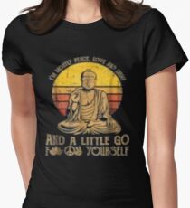 I'm mostly peace love light and a little go Yoga Tshirt Women's Fitted T-Shirt