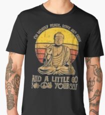 I'm mostly peace love light and a little go Yoga Tshirt Men's Premium T-Shirt