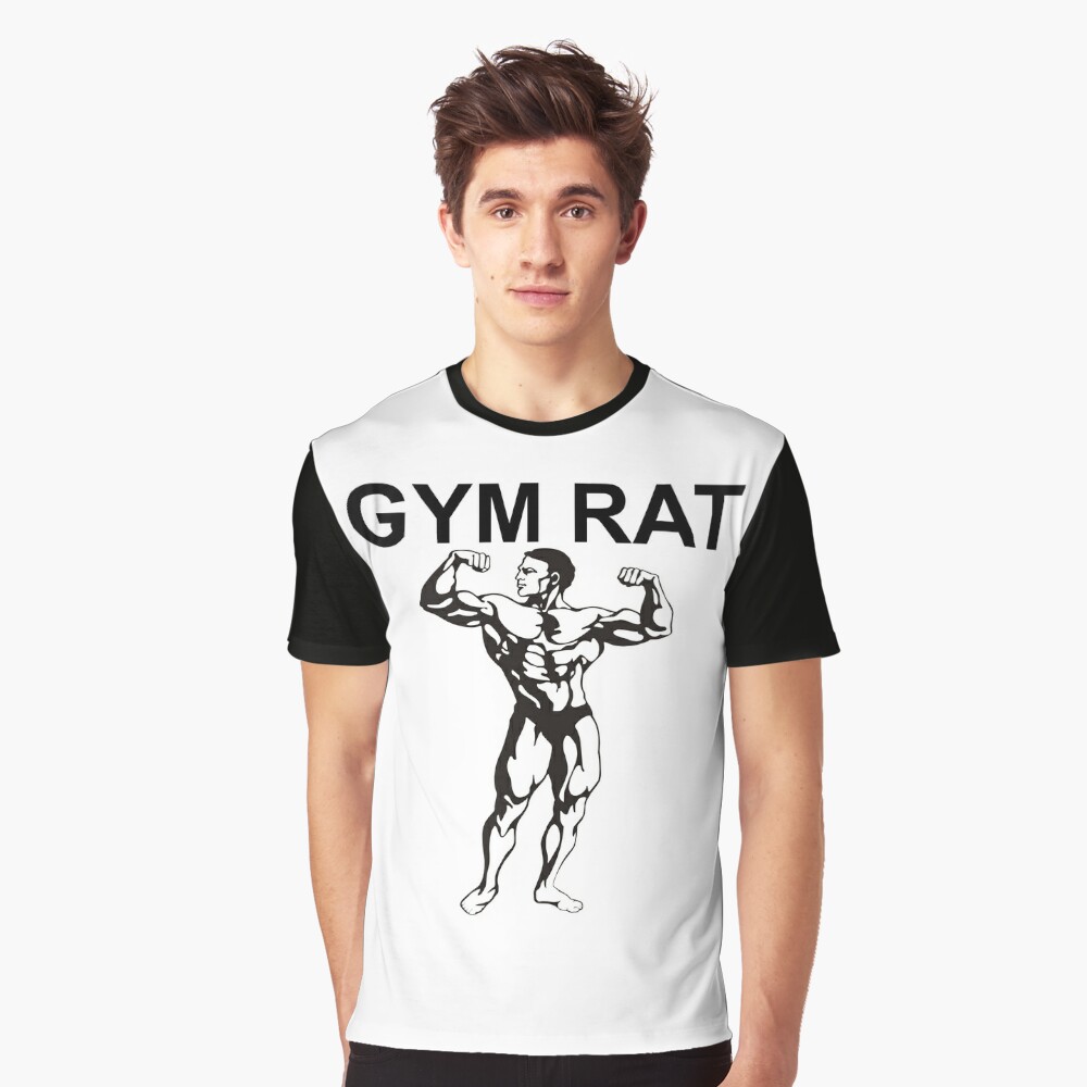 Camiseta gym rat, impressão nas costas - AtleticXpress