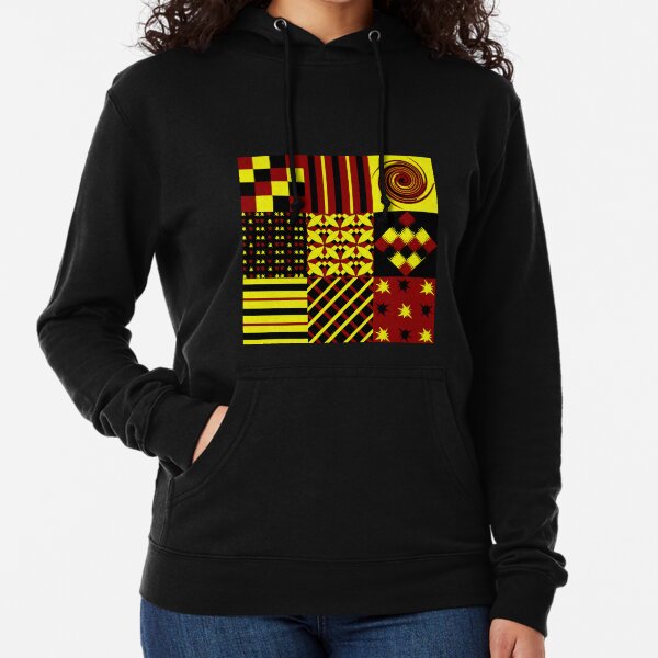 ainr Men Pullover Hoodie Square Pattern Quilted Long Sleeve Hooded Sweatshir