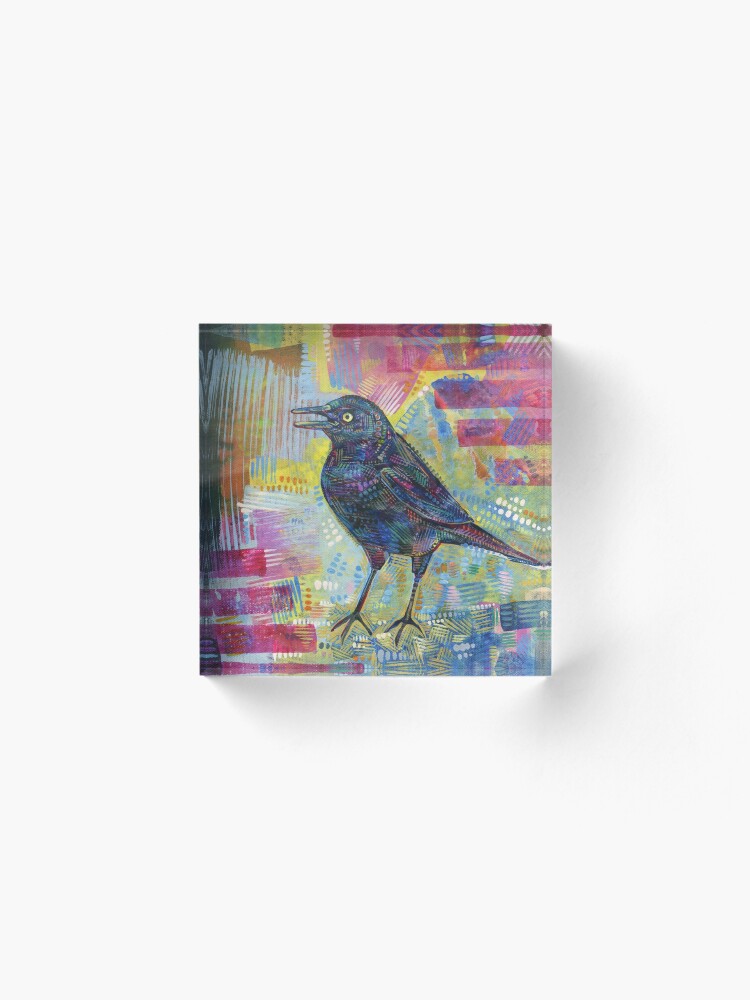 Alternate view of Rusty Blackbird Painting - 2016 Acrylic Block