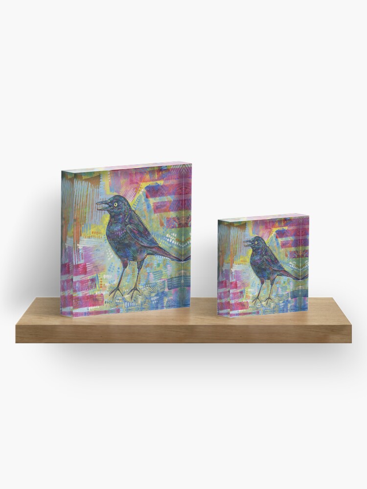 Alternate view of Rusty Blackbird Painting - 2016 Acrylic Block