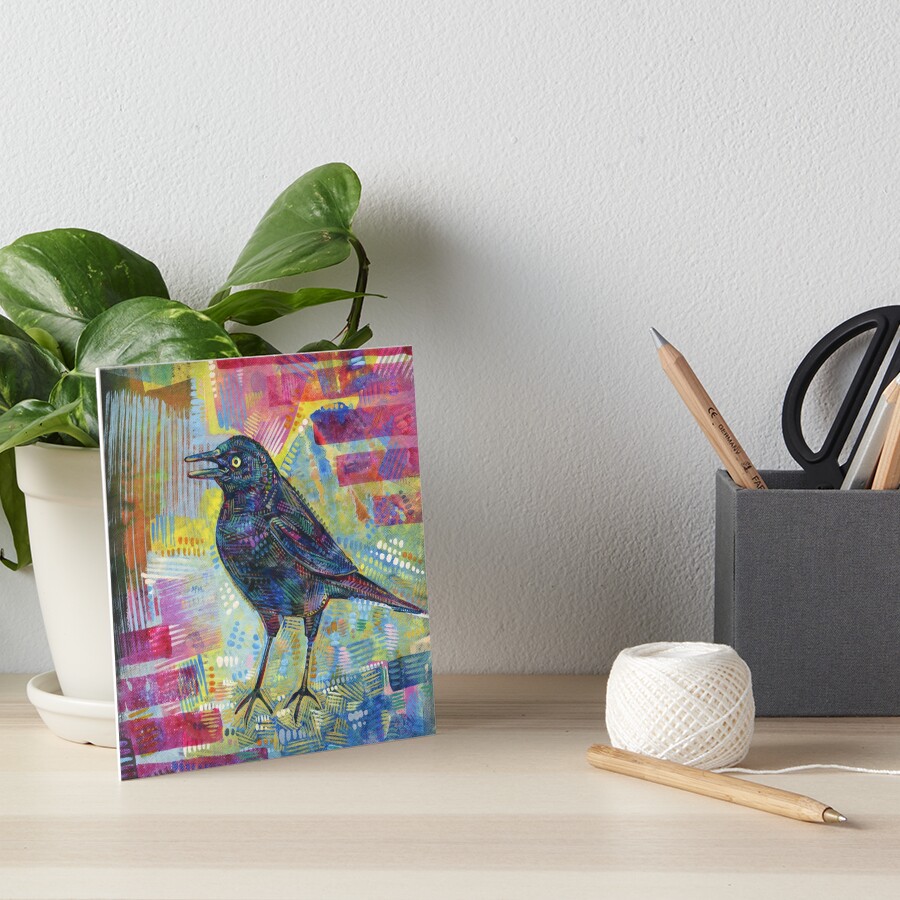 Rusty Blackbird Painting - 2016 Art Board Print