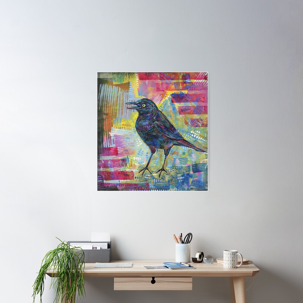 Rusty Blackbird Painting - 2016 Poster