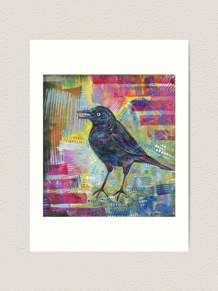 Alternate view of Rusty Blackbird Painting - 2016 Art Print
