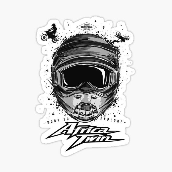 Aventura de motos en África doble Pegatina