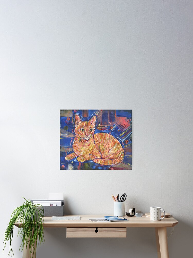 Thumbnail 1 of 3, Poster, Ginger Cat designed and sold by gwennpaints.