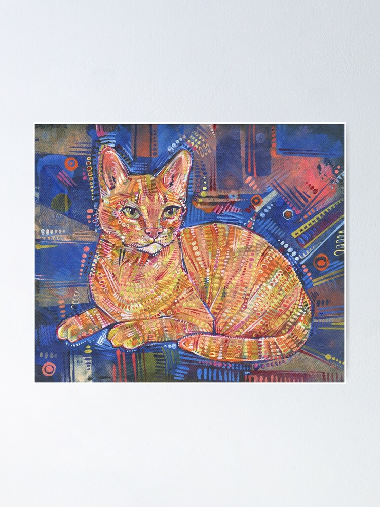 Thumbnail 2 of 3, Poster, Ginger Cat designed and sold by gwennpaints.